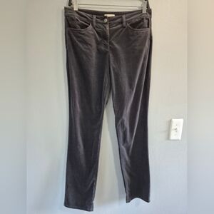 Eileen Fisher Charcoal Corduroy Straight Leg Pants Size 6
